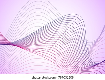 Vector illustration. Light bright colors linear wavy lines for backdrop. Abstract background.