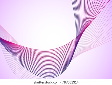 Vector illustration. Light bright colors linear wavy lines for backdrop. Abstract background.