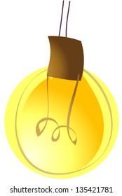 Vector illustration of a light bulb