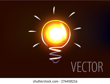 Vector illustration of light bulb