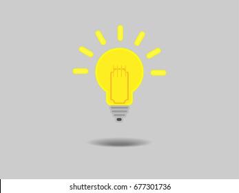 Vector illustration of light bulb