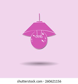 Vector illustration of  Light bulb color background.