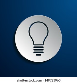 Vector illustration of light bulb icon