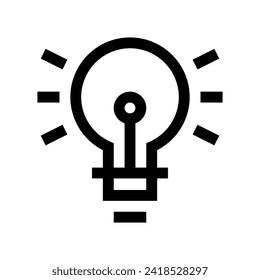 vector illustration of light bulb icon.