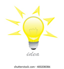 Vector illustration of light bulb icon