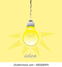 Vector illustration of light bulb icon