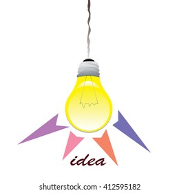 Vector illustration of light bulb icon