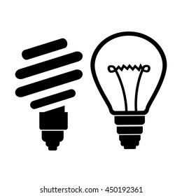vector illustration of light bulb icon