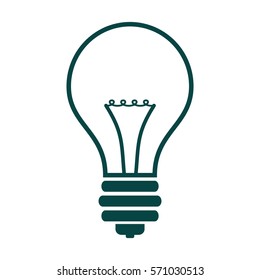 Vector Illustration of Light Bulb Icon in Green
