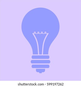 Vector illustration of Light bulb icon or symbol
