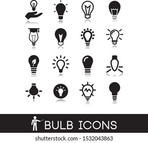 Vector illustration - Light bulb icons.