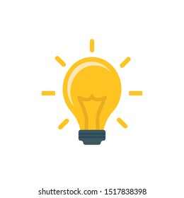 Vector illustration of light bulb and idea concept symbol