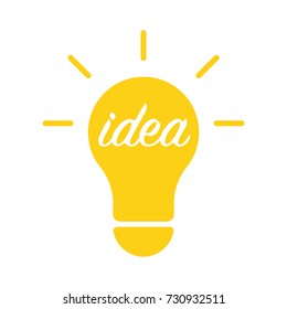 Vector illustration of light bulb and idea concept symbol.
