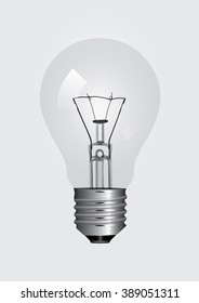 Vector illustration of a light bulb switched off