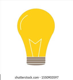 Vector illustration. Light bulb.Energy and idea symbol. Decoration for greeting cards, patches, prints for clothes, badges, posters