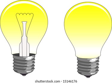 Vector illustration of  light bulbs.