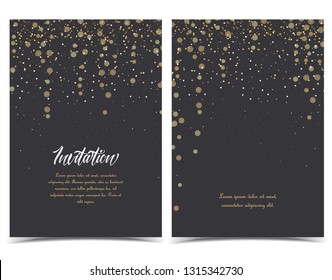 Vector illustration of light cords on a dark background. String Lights. Cheerful party and celebration