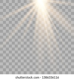 Vector illustration of light decoration effect with ray. transparent sunlight special lens flare light effect. Vector illustration eps 10.