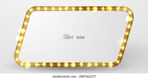 Vector illustration of a light frame, a light sign, a festival, an attractive celebration.