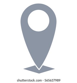 Ilustración vectorial con el icono del marcador gris claro
