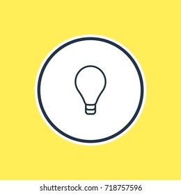 Vector Illustration Of Light Outline. Beautiful Studies Element Also Can Be Used As Bulb  Element.
