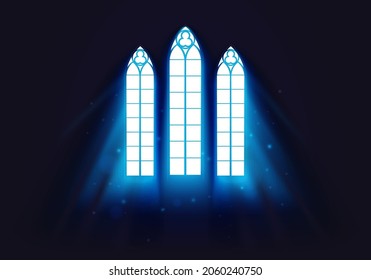 Vector Illustration Light Ray Church Window