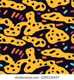 Vector illustration. Light Seamless Creative Beautiful Illustration Swatch. Boho hippie style. Rganic Abstract Vector Patterns.