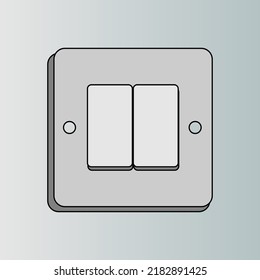 vector illustration of a light switch
