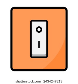 Vector illustration of light switch icon on white background.