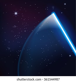 Vector Illustration of light swords Neon for Website, Background, Banner. Bright Weapon Element Template for Star Wars Design