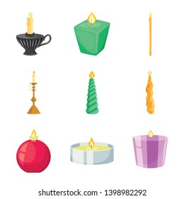 Vector illustration of light and wax symbol. Collection of light and ceremony  stock symbol for web.