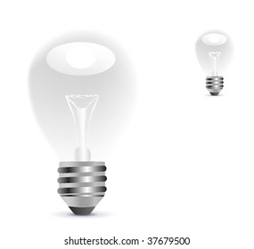 Vector illustration of lightbulb.