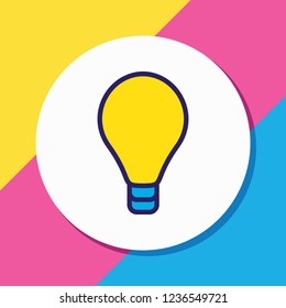 Vector illustration of lightbulb icon colored line. Beautiful education element also can be used as energy icon element.