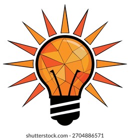 Ilustración vectorial del diseño aislado del icono de la bombilla conveniente para la tecnología creativa de la innovación de la inspiración de la idea y las ilustraciones del diseño conceptual