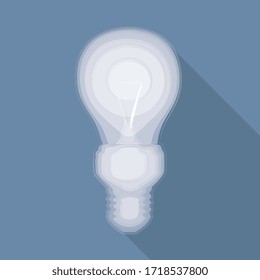 ilustración vectorial, bombilla en fondo azul 