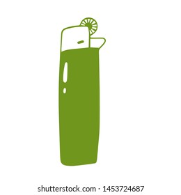 Vector illustration of lighter. Device for smoking marijuana.