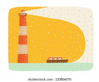 Vector illustration of lighthouse