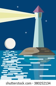 Vector illustration of lighthouse