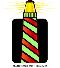 a vector illustration of a lighthouse .