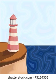 Vector illustration of a lighthouse