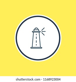 Vector illustration of lighthouse icon line. Beautiful carrying element also can be used as coast icon element.