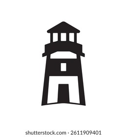 Vector illustration of lighthouse silhouette