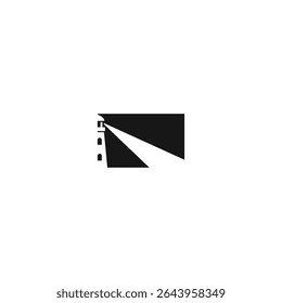 vector illustration of lighthouse spotlight