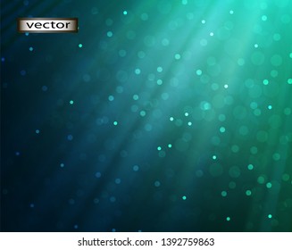 Vector illustration of lighting effects beams of side light with bokeh and dew sequins

