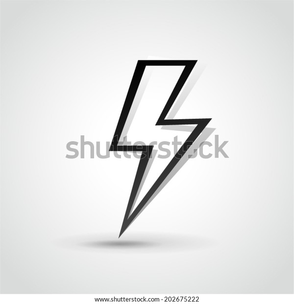 Vector Illustration Lightning Bolt Icon Concept Stock Vector (royalty 