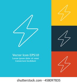 Vector illustration of lightning icon