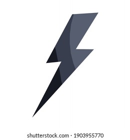 ilustración vectorial del icono de relámpago.  ilustraciones para el tiempo, la electricidad, rápido.  nivel de diseño minimalista eps 10
