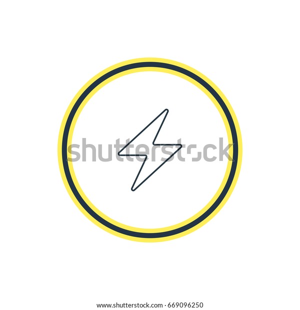 Vector Illustration Lightning Outline Beautiful Ui Stock Vector ...
