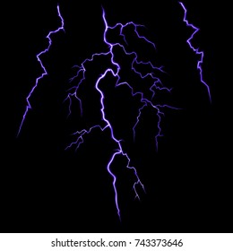 Vector illustration of lightning strike