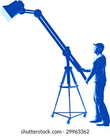 Vector illustration of Lights Technician